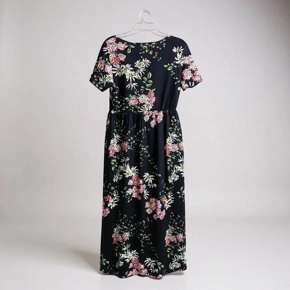 NWOT Floral Black Maxi Dress - Picture 2 of 2
